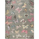oushak rug, oriental area rug, traditional carpet neutral tones Blink turkey knot rug in blue multi desing and colours - Image 7