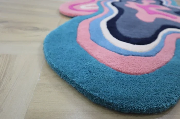 Franky pink Hand Tufted 100% Pure Woolen Area Rug For Hall Kitchen Bath Room Dining Room Kids Room Home Décor Available in all Sizes - Image 5