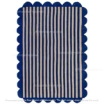 Milo Scallop Blue And Yellow Wool Rug Red/Blue - Image 3