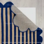 Milo Scallop Blue And Yellow Wool Rug Red/Blue - Image 4