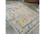 Grey Oushak rug | Designer Hand Knotted Turkish Oushak wool rug 5X8 6X9 8X10 Living Room Rug | Area Rug Carpet Home Decor 56AD