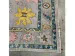 Grey Oushak rug | Designer Hand Knotted Turkish Oushak wool rug 5X8 6X9 8X10 Living Room Rug | Area Rug Carpet Home Decor 56AD - Image 3