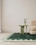 VISCOSE Mordern Design Wool Kids Room Rug Keith RED/GREEN Soft Wool Rug, Playful Design, Wool & Viscose Tufted Rugs, Custom Rugs For Gift - Image 4