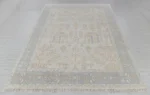 Floral Ivory Oushak Oriental Dining Room Rug 9'x12' Wool Hand-knotted Carpet