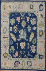 Dark Blue Oushak Rug 10x14 Living Room ORIENTAL Oushak Rug 3x5 ,5x7, 8x10, 9x12, 10x14. - Image 4