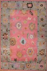 RED Oushak Rug Living Room ORIENTAL Oushak Rug 3x5 ,5x7, 8x10, 9x12, 10x14. For Gift - Image 4