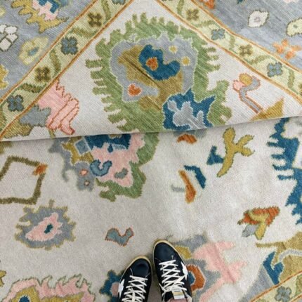 IVORY AND GREY Oushak Rug Living Room Oriental Oushak Rug Vintage Persian Rug | Muted Oushak All Size Customize