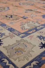 Orange And Light Green Oushak Rug Living Room Oriental Oushak Rug Vintage Persian Rug Muted Oushak All Size Customize - Image 4
