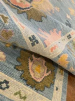 Grey,Green,Orange, Pink Oushak Rug Living Room Oriental Oushak Rug Vintage Persian Rug Muted Oushak All Size Customize - Image 3