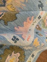 Grey,Green,Orange, Pink Oushak Rug Living Room Oriental Oushak Rug Vintage Persian Rug Muted Oushak All Size Customize - Image 4