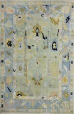 Green and Grey Oushak Rug Living Room Oriental Oushak Rug Vintage Persian Rug Muted Oushak All Size Customize - Image 4