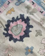 Beige and Blue Oushak Rug Living Room Oriental Oushak Rug Vintage Persian Rug Muted Oushak All Size Customize - Image 4