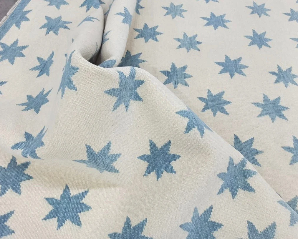 Ivory and Blue Oushak Rug Living Room Oriental Oushak Rug Vintage Persian Rug Muted Oushak All Size Customize - Image 3