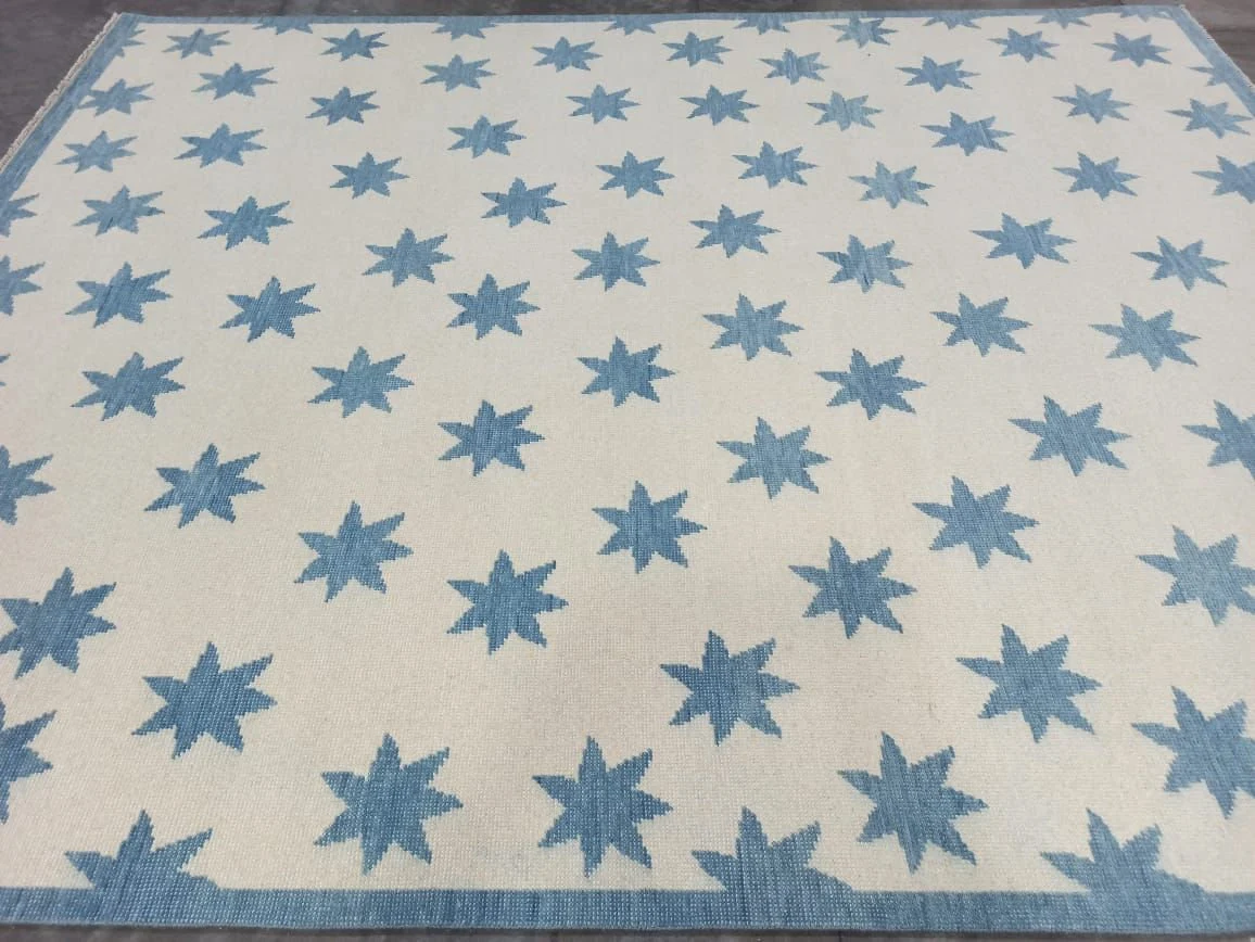 Ivory and Blue Oushak Rug Living Room Oriental Oushak Rug Vintage Persian Rug Muted Oushak All Size Customize - Image 5