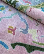 Pink and Green Oushak Rug Living Room Oriental Oushak Rug Vintage Persian Rug Muted Oushak All Size Customize - Image 5