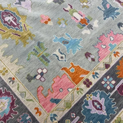 Light Grey and Dark Grey Oushak Rug Living Room Oriental Oushak Rug Vintage Persian Rug Muted Oushak All Size Customize