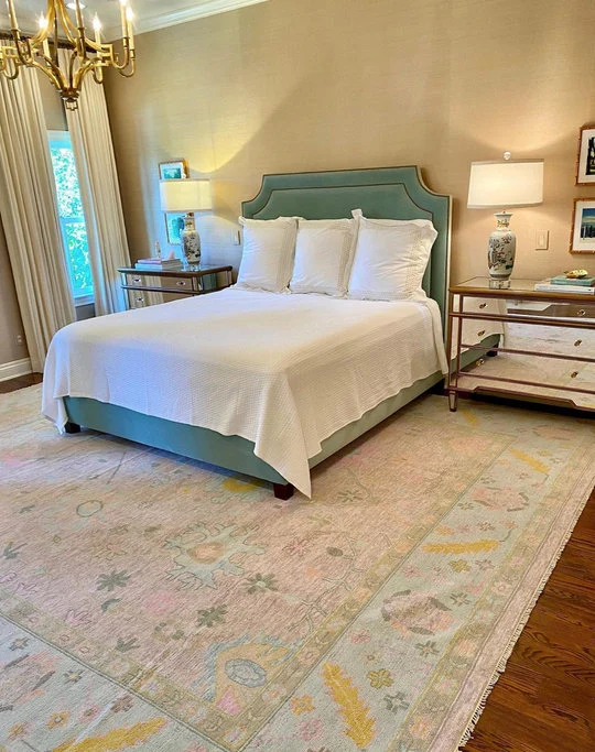 Light Pink and Light Green Oushak Rug Living Room Oriental Oushak Rug Vintage Persian Rug Muted Oushak All Size Customize - Image 4