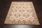 Botanical Handmade 100% Wool Traditional Area Rug Beige