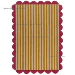 Milo Scallop Blue And Yellow Wool Rug Red/Blue - Image 7