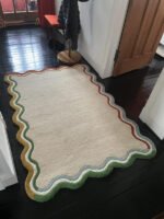 Elements Wave Natural Border Wool Rug - Image 7