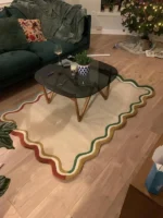 Elements Wave Natural Border Wool Rug - Image 8