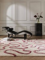 Kids Room Rug Keith Black/White Soft Wool Rug, Playful Design, Wool & Viscose Tufted Rugs, Custom Rugs For Gift - Image 4