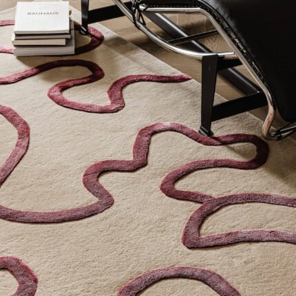 Kids Room Rug Keith Black/White Soft Wool Rug, Playful Design, Wool & Viscose Tufted Rugs, Custom Rugs For Gift