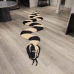Snake  hand tufted runner Handmade tuft snake rug Unique decorative rug for bedroom Snake lover gift Snake home decor - Image 3